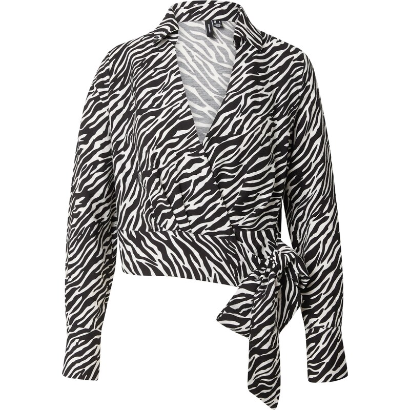 VERO MODA Halenka černá / bílá