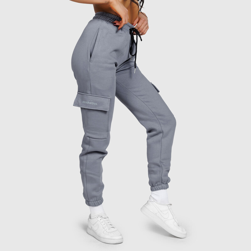 Dámské tepláky Iron Aesthetics Cargo, šedé 100362516