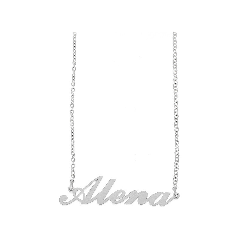 Ewena Řetízek z oceli se jménem Alena stříbrný 107589642