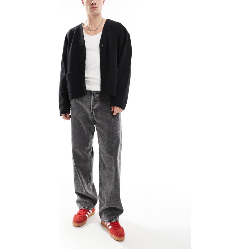 Jack & Jones Alex baggy jean in washed black