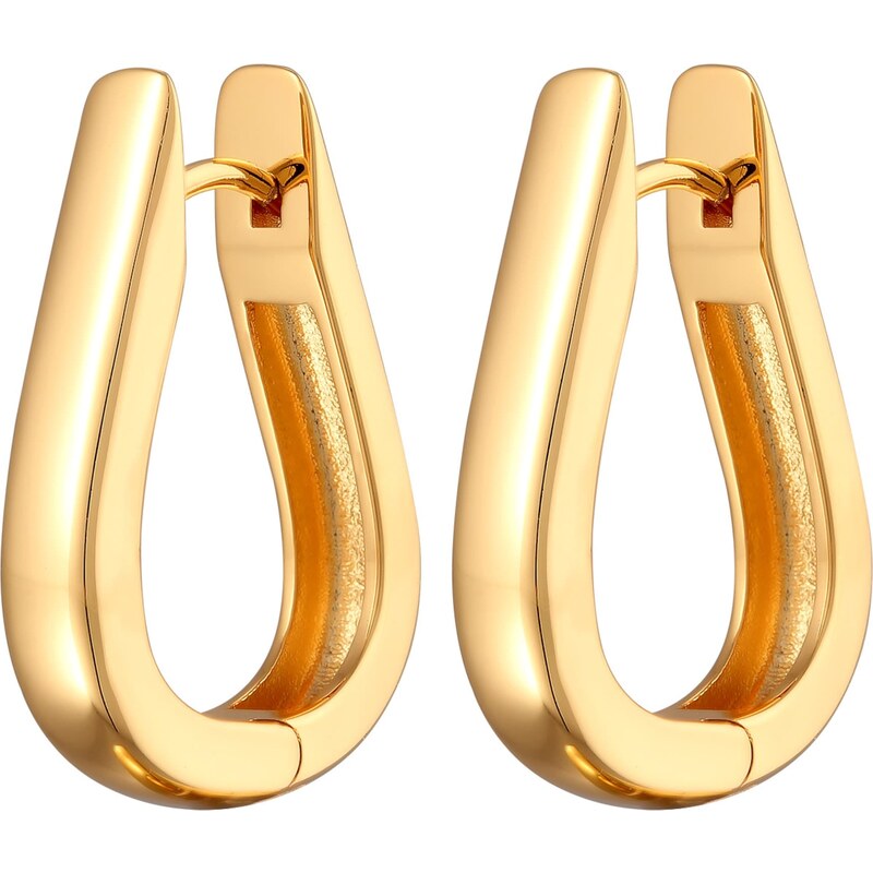 ELLI Náušnice Oval zlatá