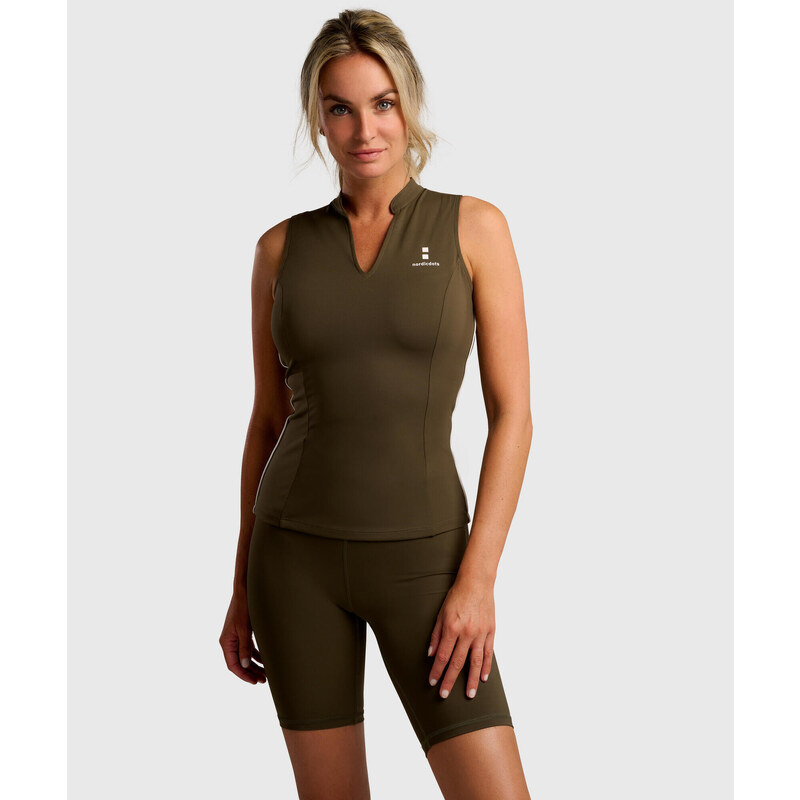 NORDICDOTS Dámské Tenis/Padel Tričko Elegance Olive 100396477