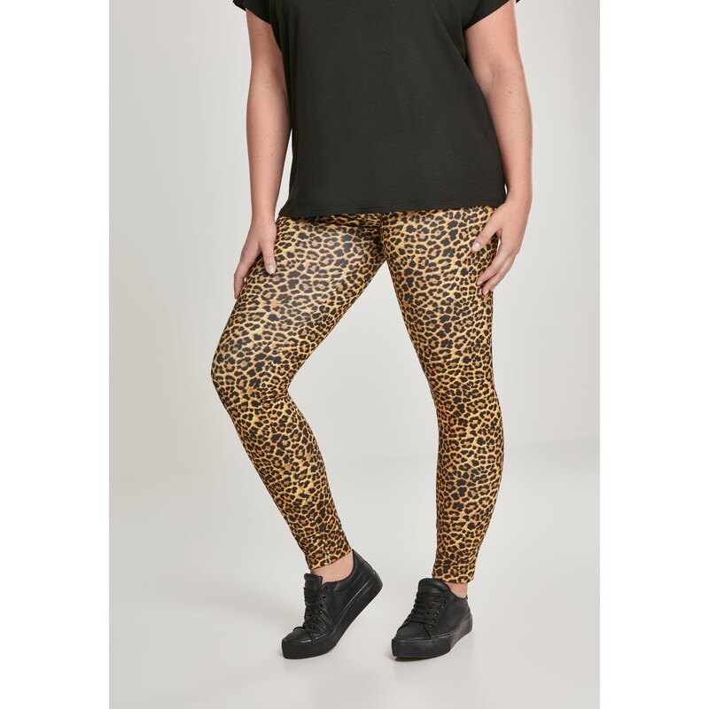 Urban Classics Dámské legíny se vzorem leo