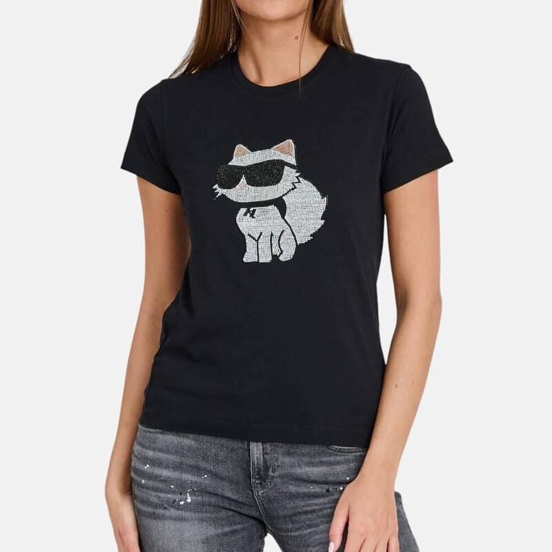 Dámské černé triko Karl Lagerfeld 56035
