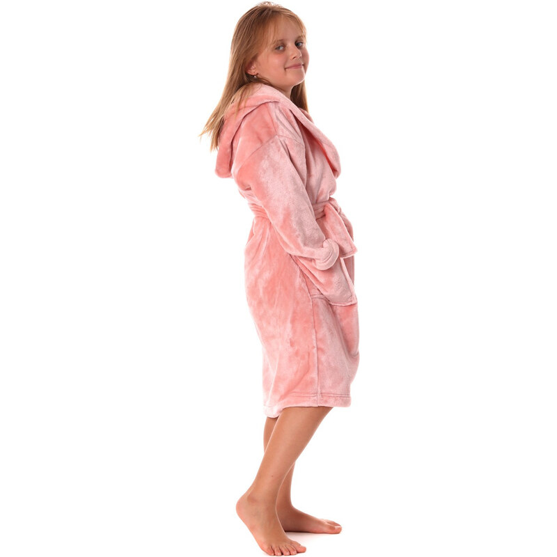 Dětský župan Siena s kapucí 9156 pink pearl - Vestis