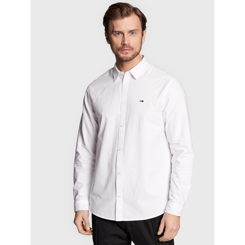 Tommy Jeans pánská bílá košile