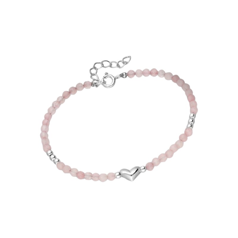 SYLVIENE Stříbrný náramek LOVE Růženín 3mm 100404808