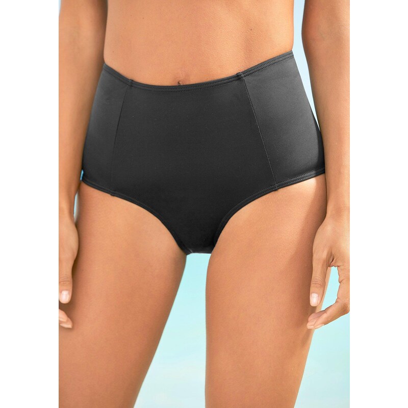 bonprix Bikinové kalhotky s vysokým pasem černá Žena 103430082