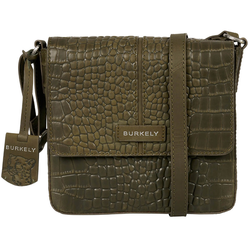 Dámská crossbody kožená kabelka Burkely Fia - tmavě zelená 100411528
