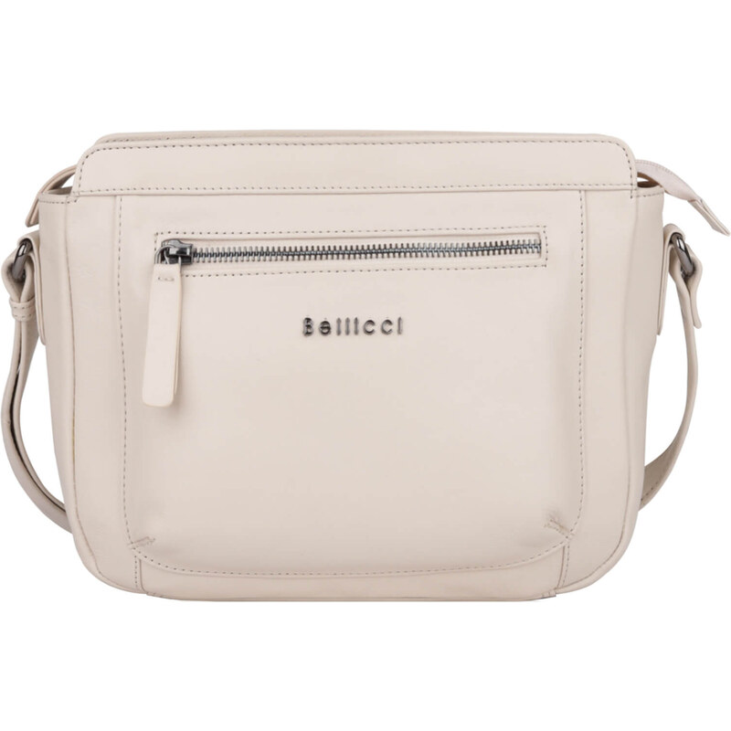 Dámská kožená crossbody kabelka Bellicci Silene - béžová 100411556