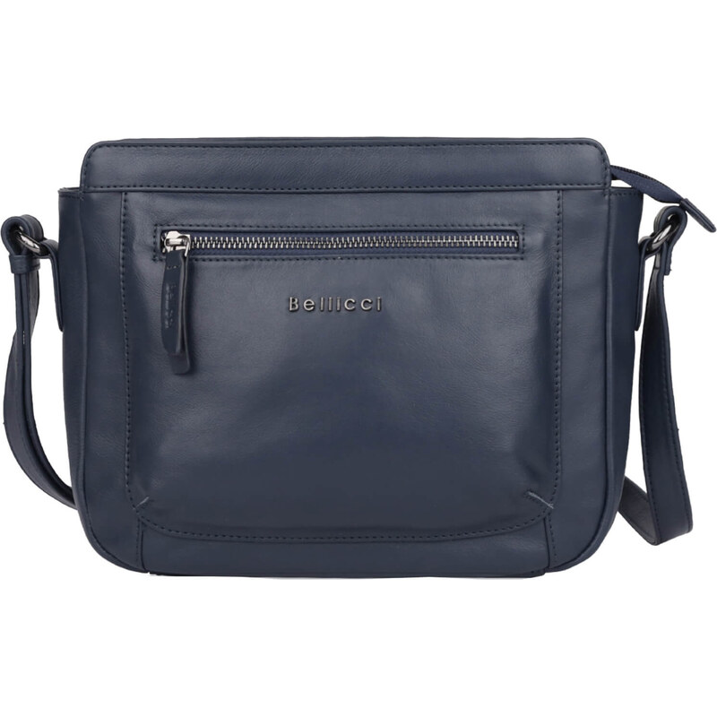 Dámská kožená crossbody kabelka Bellicci Silene - tmavě modrá 115740213