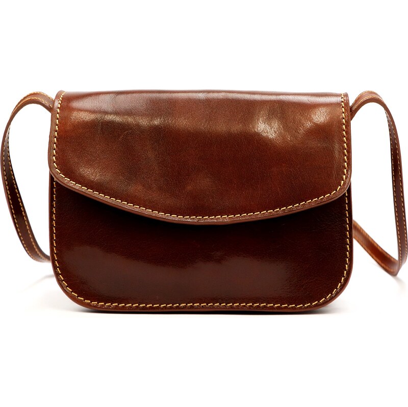 Kožená crossbody kabelka Florence 5511 hnědá 100411899