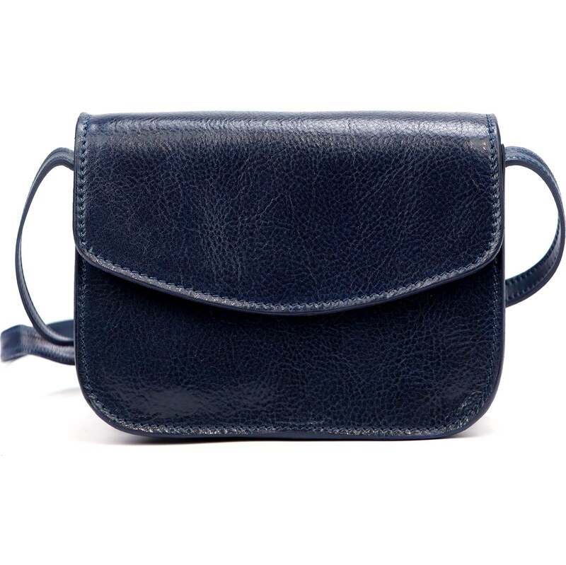 Kožená crossbody kabelka Florence 5511 modrá 100411901