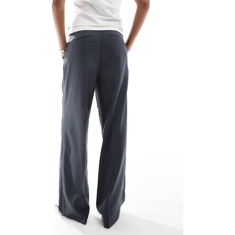 Vero Moda Rita tailored wide leg dad trouser co-ord in asphalt grey