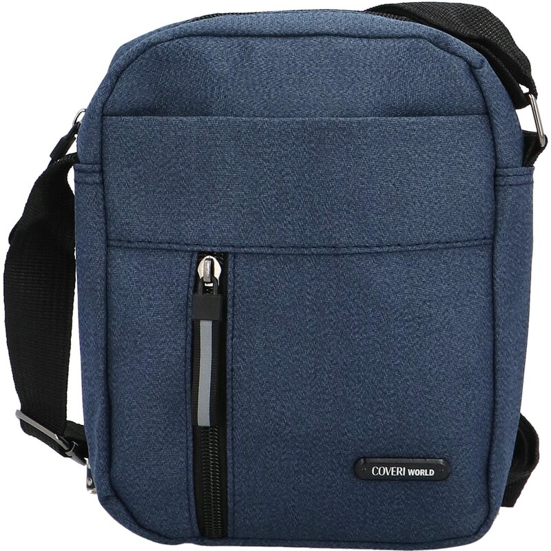 Stylová pánská textilní crossbody taška Coveri Vitold, modrá