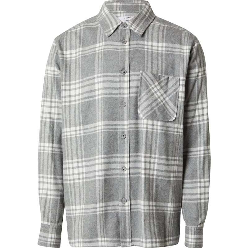 DAN FOX APPAREL Košile Janosch šedá / offwhite