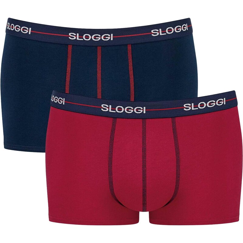 SLOGGI Boxerky Blue Start noční modrá / rubínově červená / bílá
