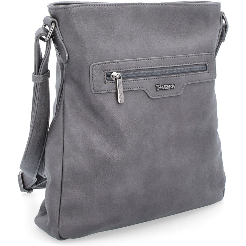 Kabelka ze syntetické kůže crossbody Tangerin šedá 8008 TS 106554288