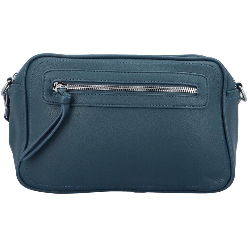 Paolo Bags Příjemná dámská koženková crossbody Ivette, modrá