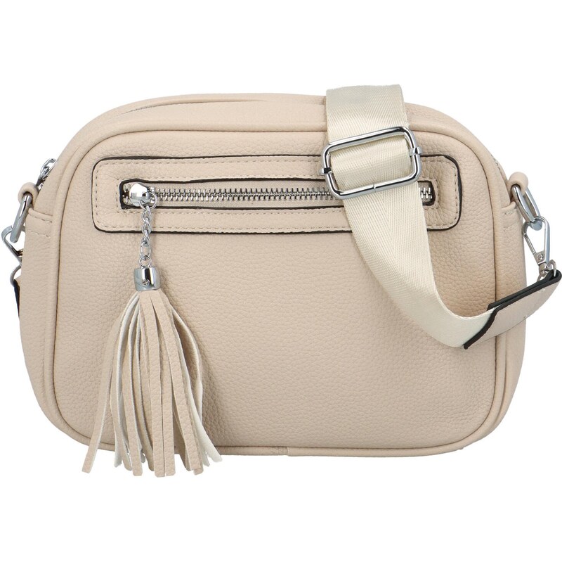 Tessra Trendy dámská koženková crossbody kabelka Herbiana, bílá 110584082