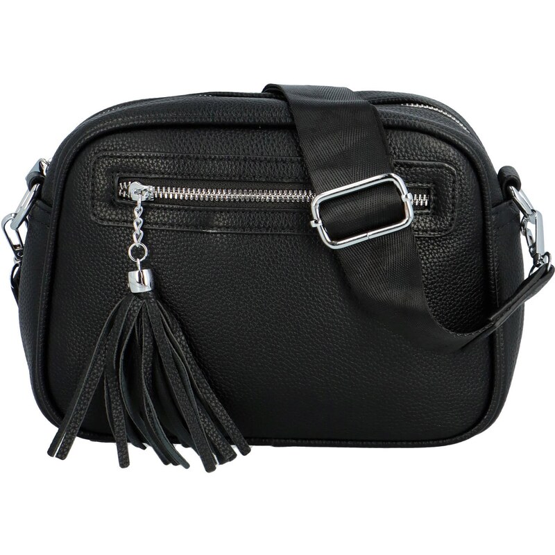 Tessra Trendy dámská koženková crossbody kabelka Herbiana, černá