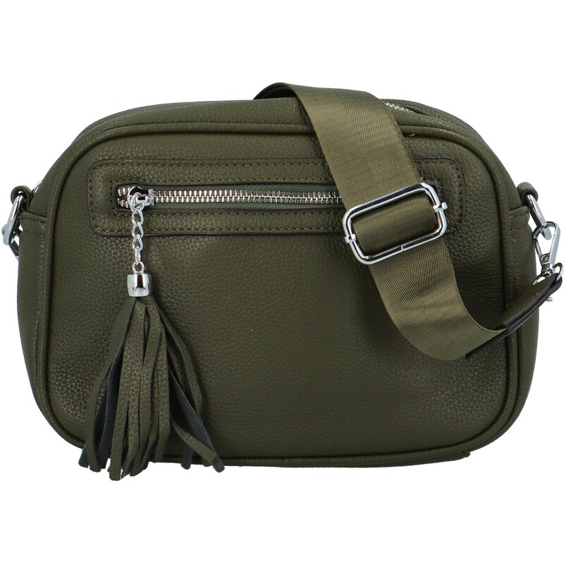 Tessra Trendy dámská koženková crossbody kabelka Herbiana, zelená 110583490