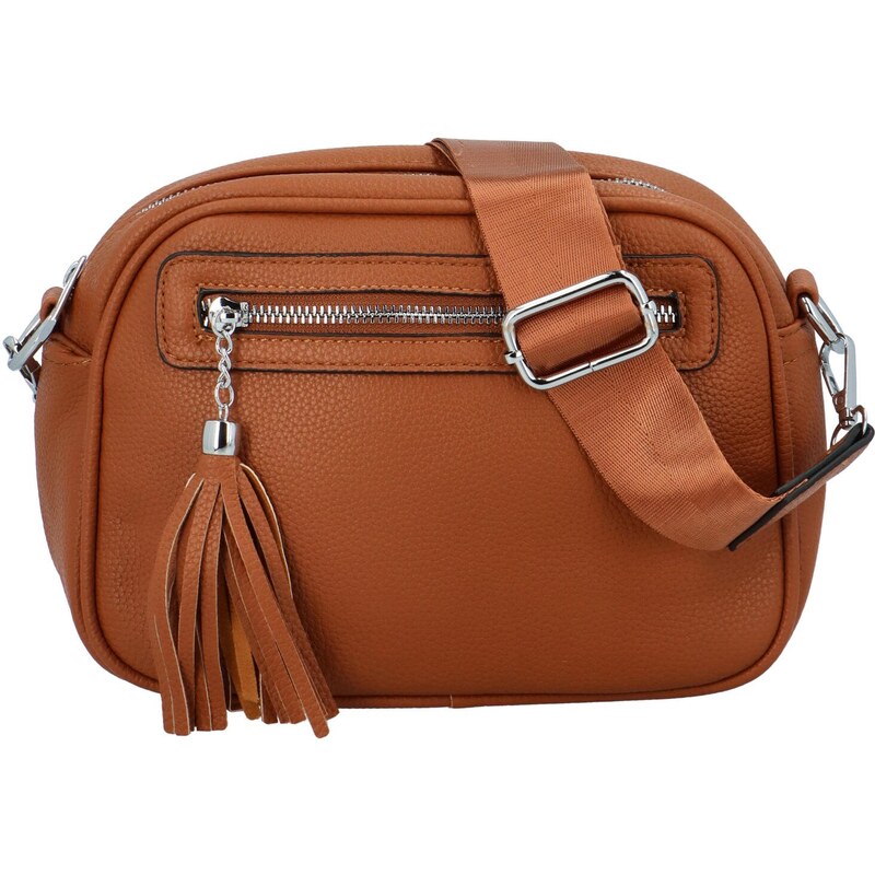Tessra Trendy dámská koženková crossbody kabelka Herbiana, hnědá 110584084