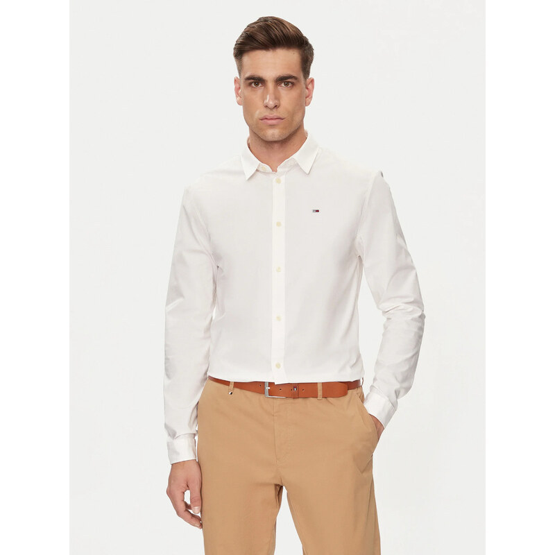 Tommy Jeans pánská smetanová košile