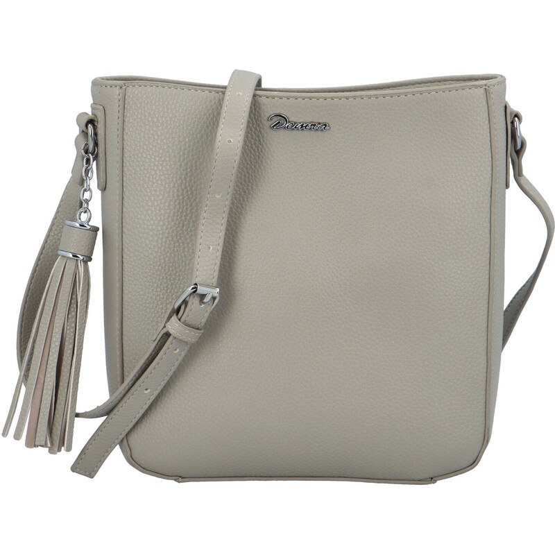 Tessra Milano Dámská koženková crossbody Milada, šedá 110583221