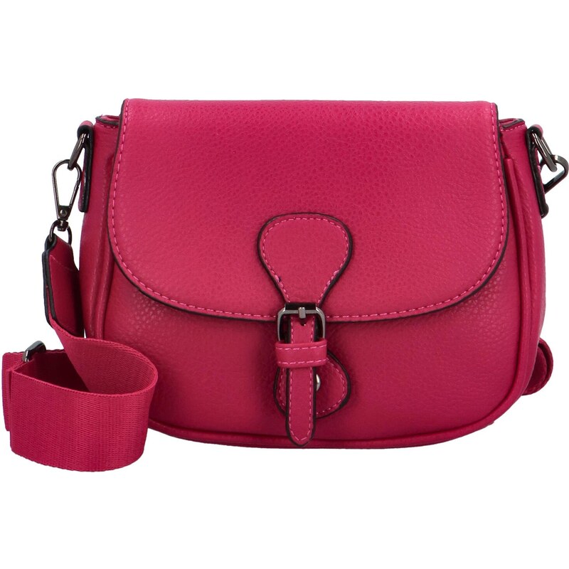 Sara Moda Trendy dámská koženková crossbody kabelka Bindi, fuchsiová 112877708