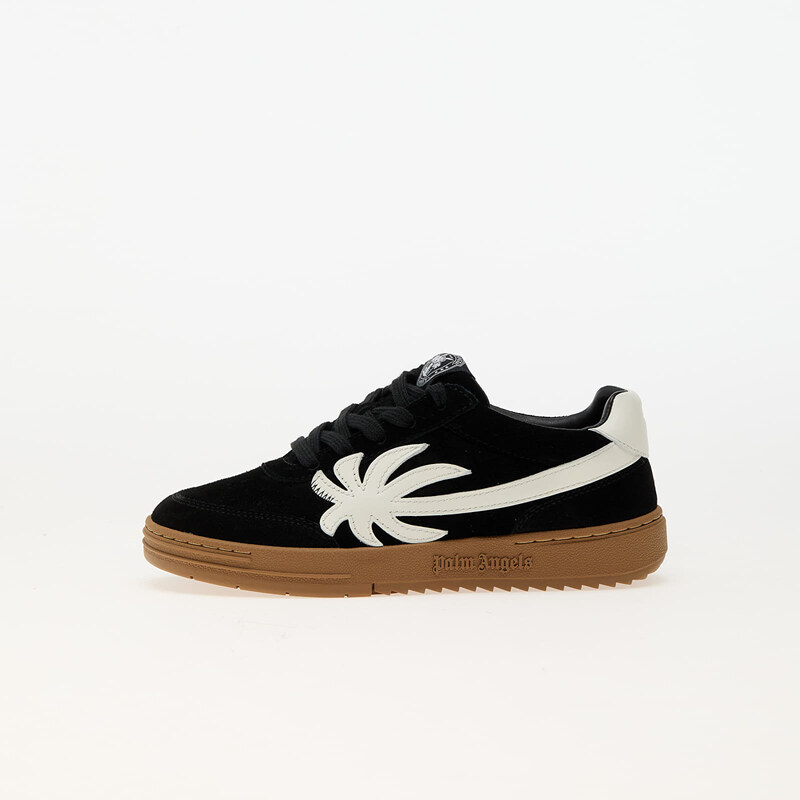 Palm Angels Kids Palm Beach University Leather Black White