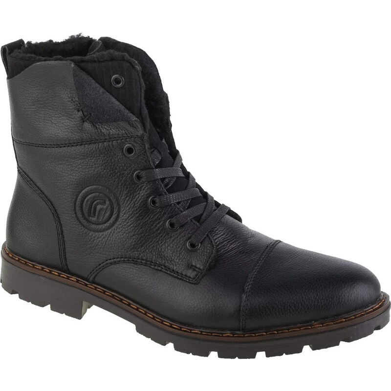Černé pánské kožené kotníkové boty Rieker Boots 32133-00