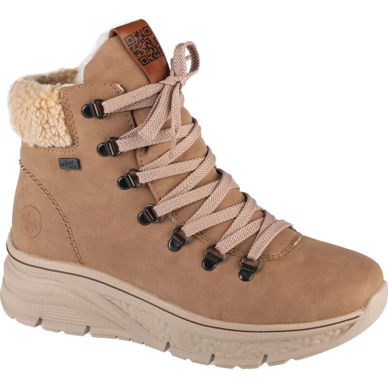 Béžové dámské zimní kotníkové boty Rieker Booties 48034-20