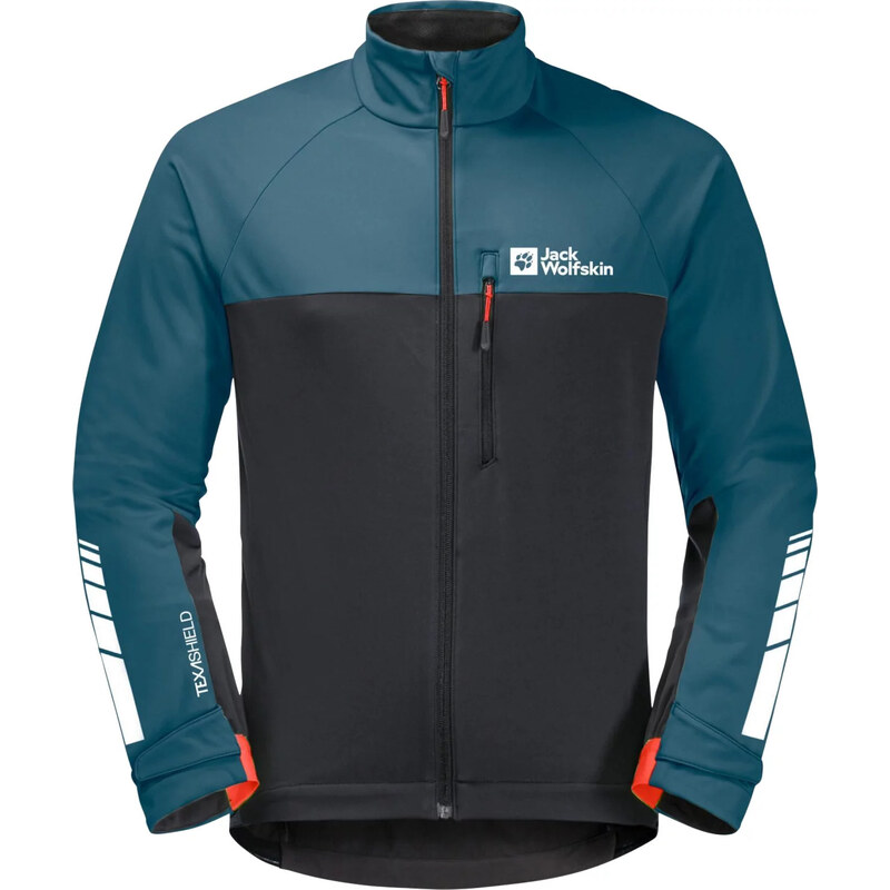 Modro-černá pánská softshellová bunda Jack Wolfskin Morobbia Jkt