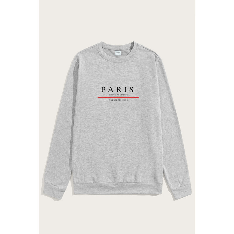 Mikina, Barva Šedá, s Potiskem Paris Dream Makers