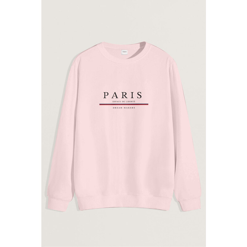 Mikina, Barva Růžová, s Potiskem Paris Dream Makers