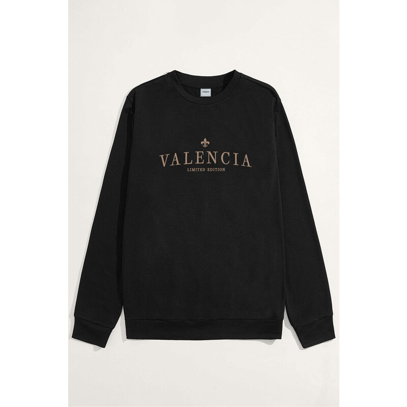 Mikina, Barva Černá, s Potiskem Valencia Limited