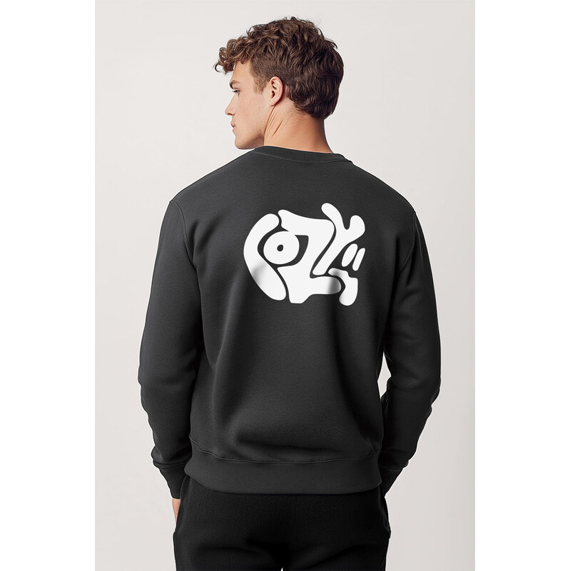 Mikina, Barva Železitě Šedá, s Potiskem Cozy