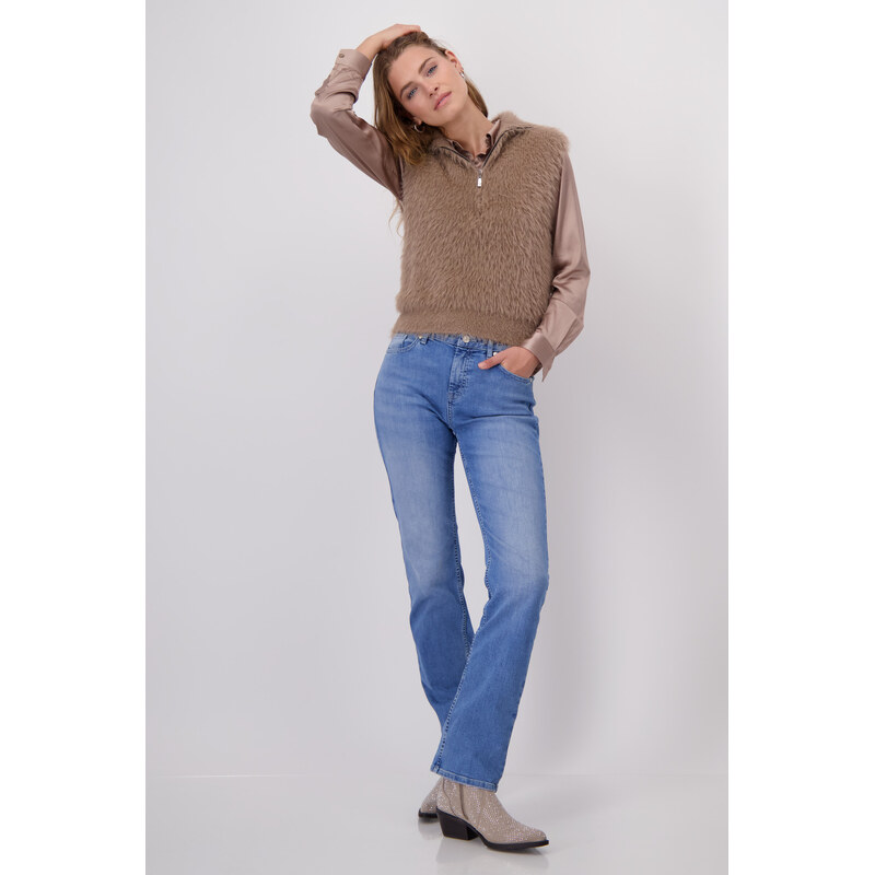 MONARI cozy glamour dámská vesta hnědá