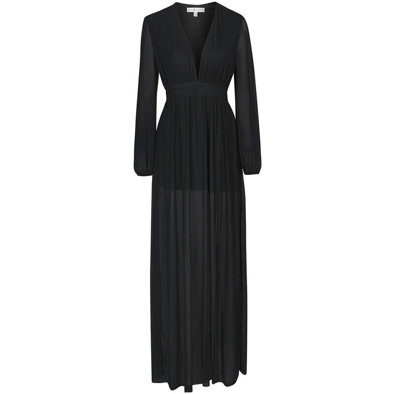 Topshop **Plunge Illusion Maxi Dress by Rare