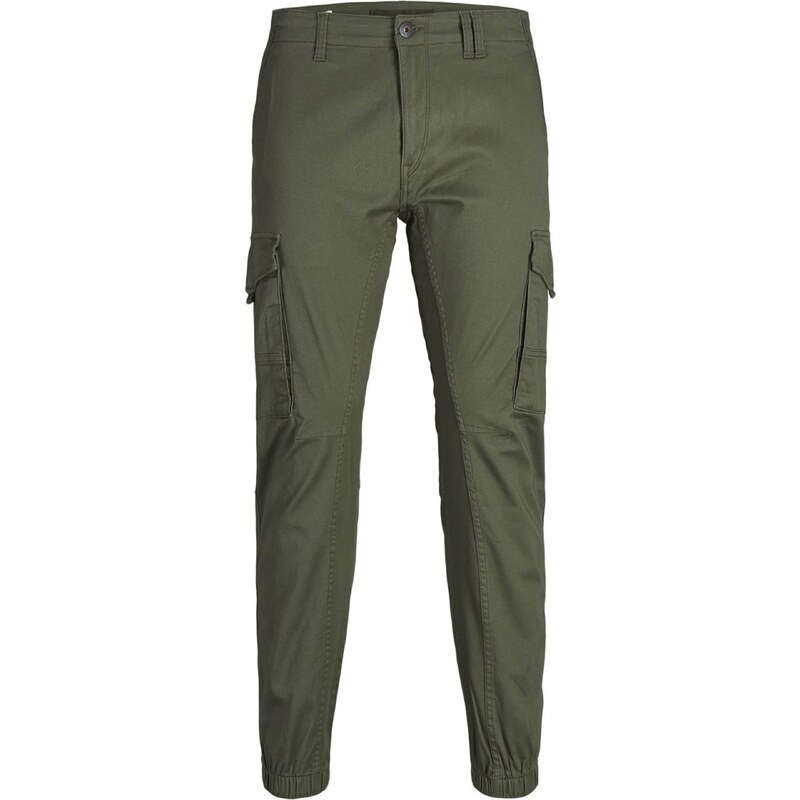 Jack & Jones Junior Kalhoty JJIPaul JJFlake olivová