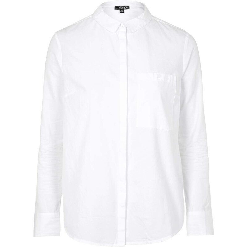 Topshop Long Sleeve Cotton Shirt
