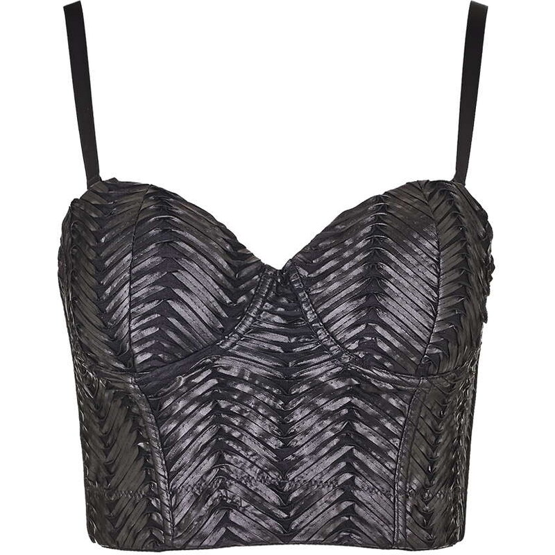 Topshop **Love 'N' Lust Faux Leather Bustier by WYLDR