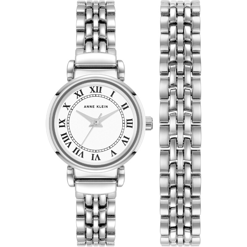 Anne Klein dámská dárková sada hodinek a náramku AK/ 4145SVST 100527513