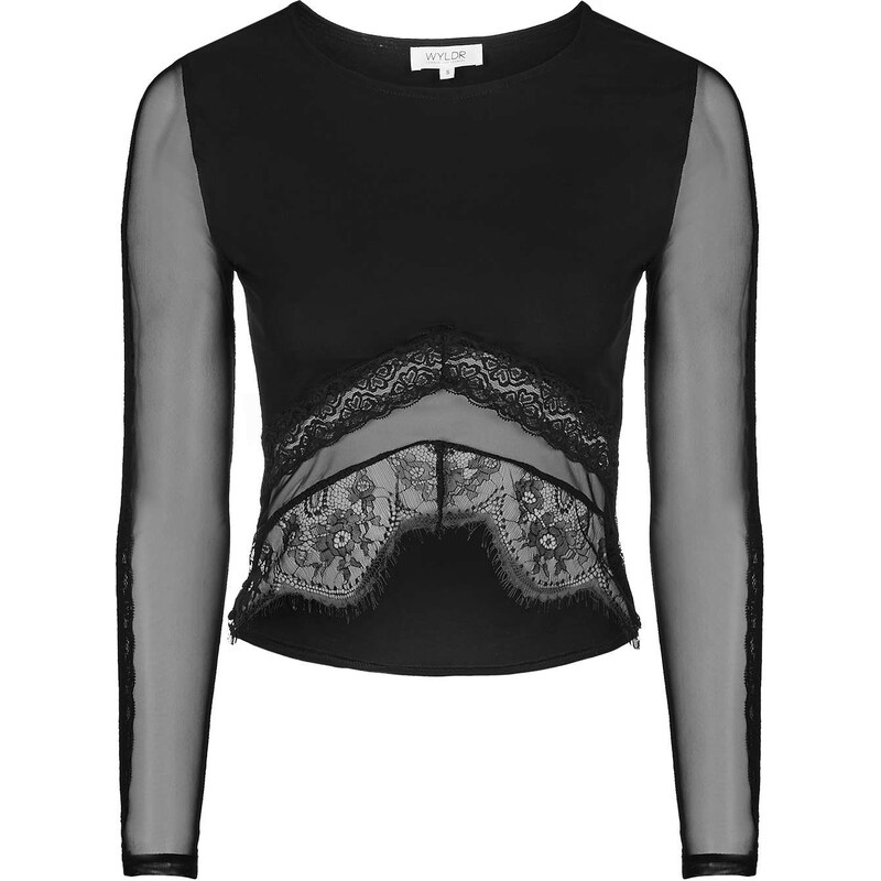 Topshop **Bad Decisions Mesh Top by WYLDR