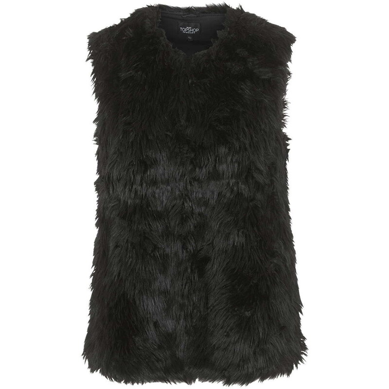 Topshop PETITE Shaggy Faux Fur Gillet