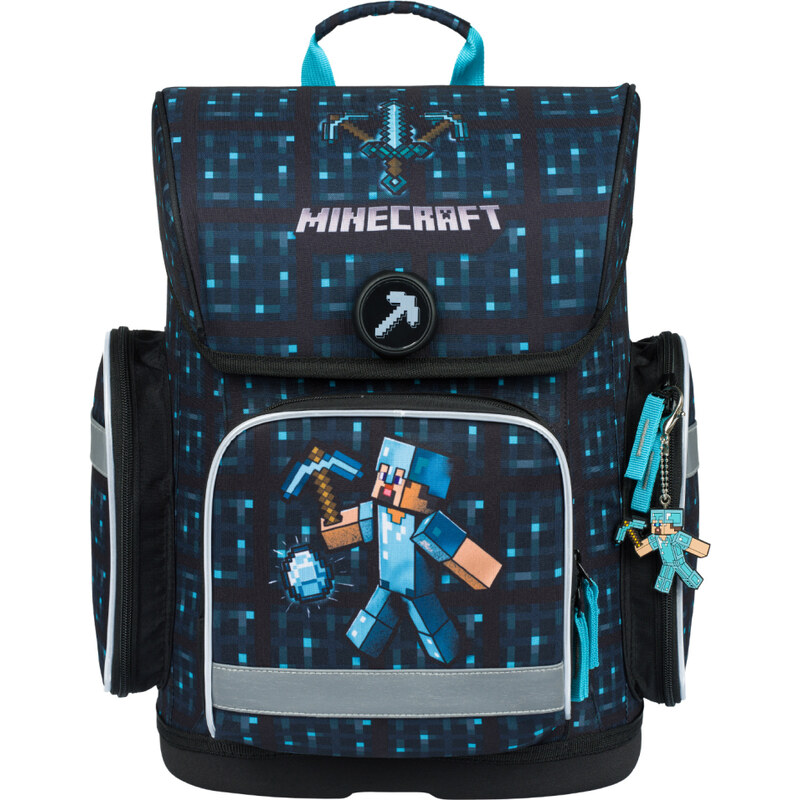 BAAGL Školní aktovka Ergo Minecraft Blue Axe