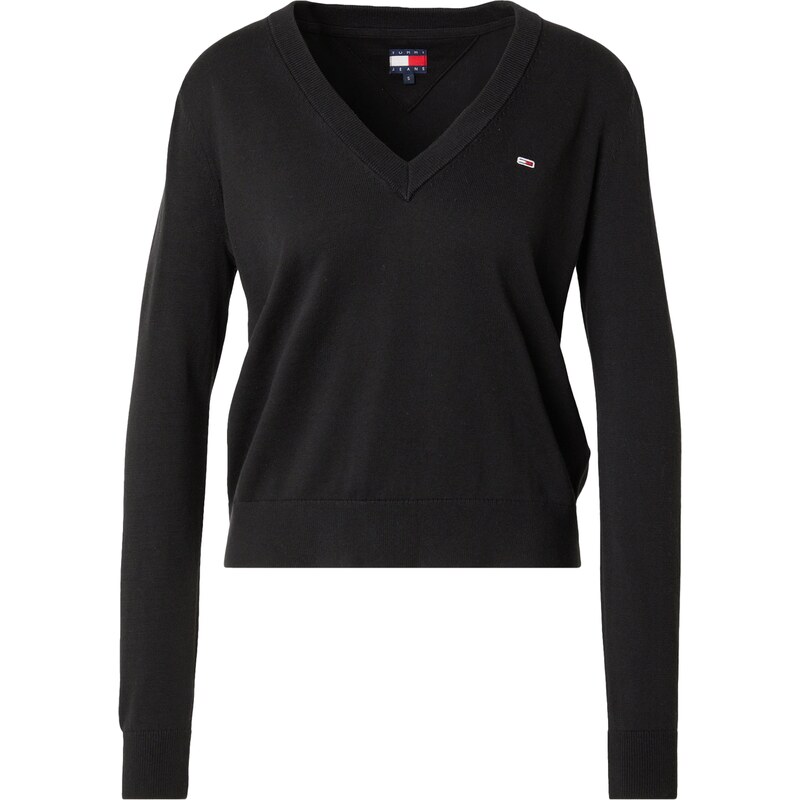 Tommy Jeans Svetr 'Essential' námořnická modř / červená / černá / bílá