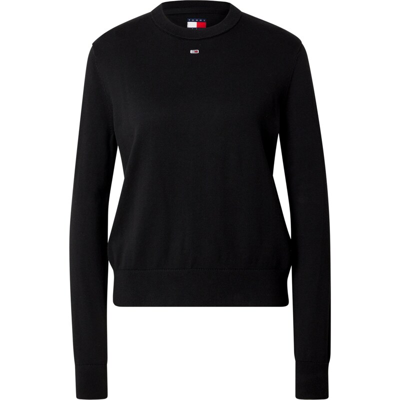 Tommy Jeans Svetr Flag Embroidery černá