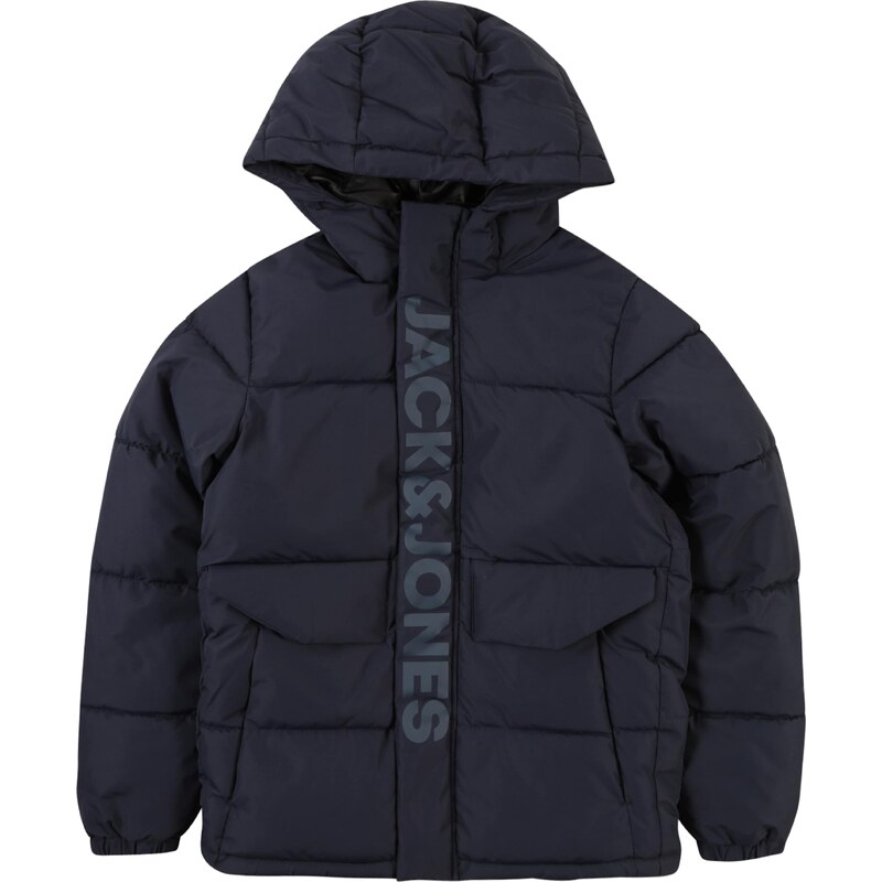 Jack & Jones Junior Zimní bunda JCOSpeed marine modrá / kouřově